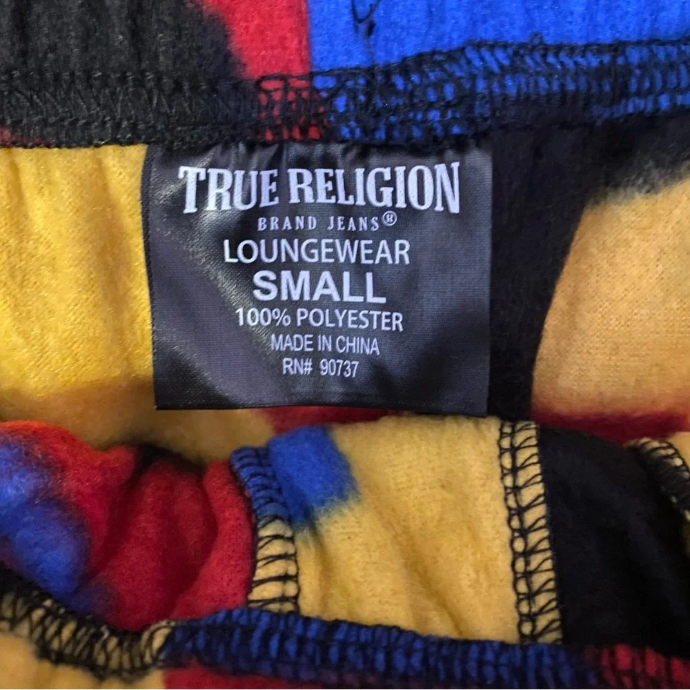 True Religion Fleece Lounge Pants Multicolor Camouflage Pockets Men’s Size Small
